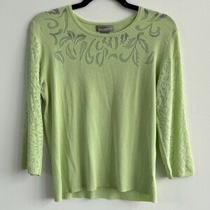 Funky Green Sweater With See Through Design